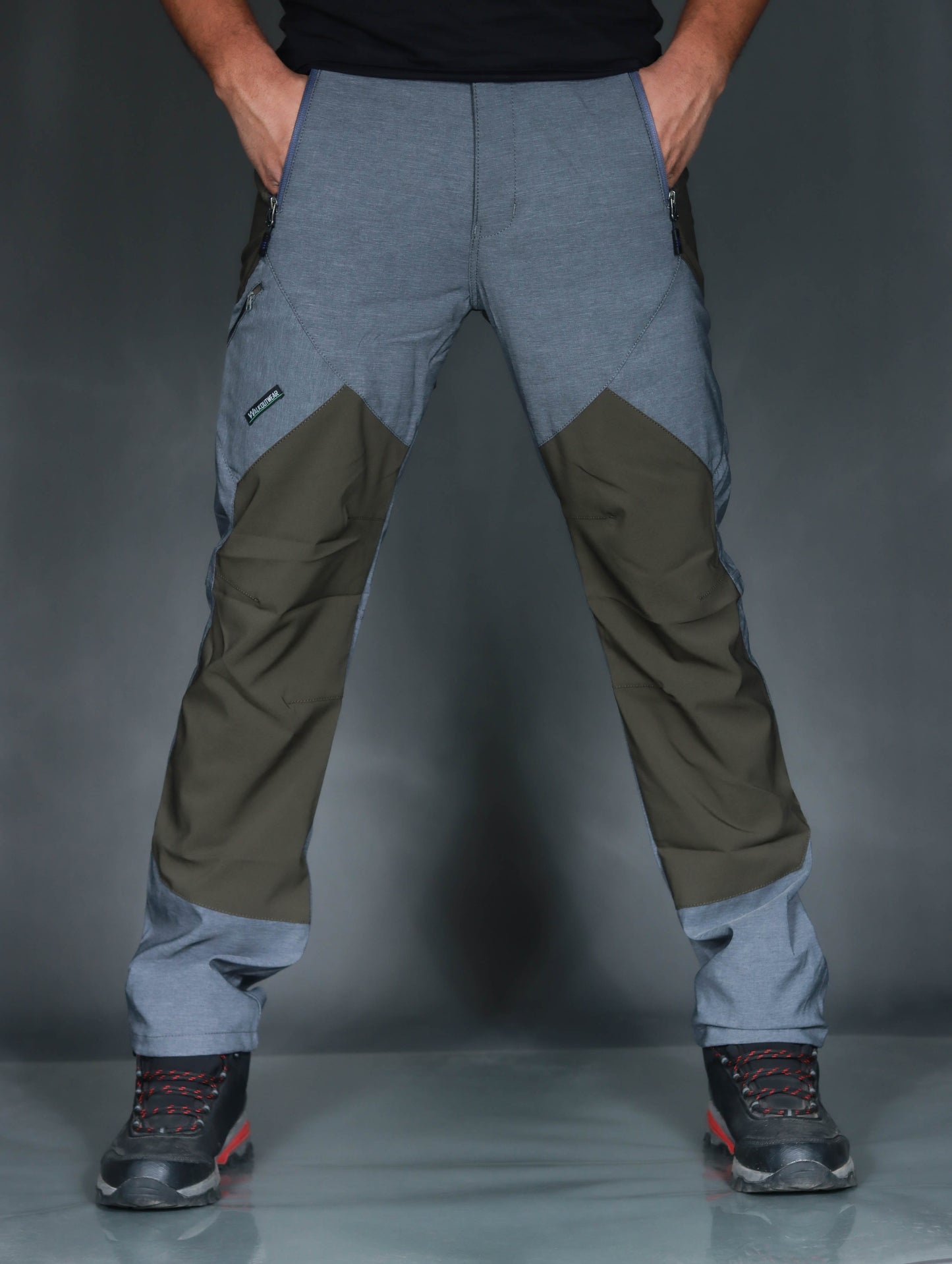 Walkoutwear Style-1 Summer Trek Pant (Green/Melange)