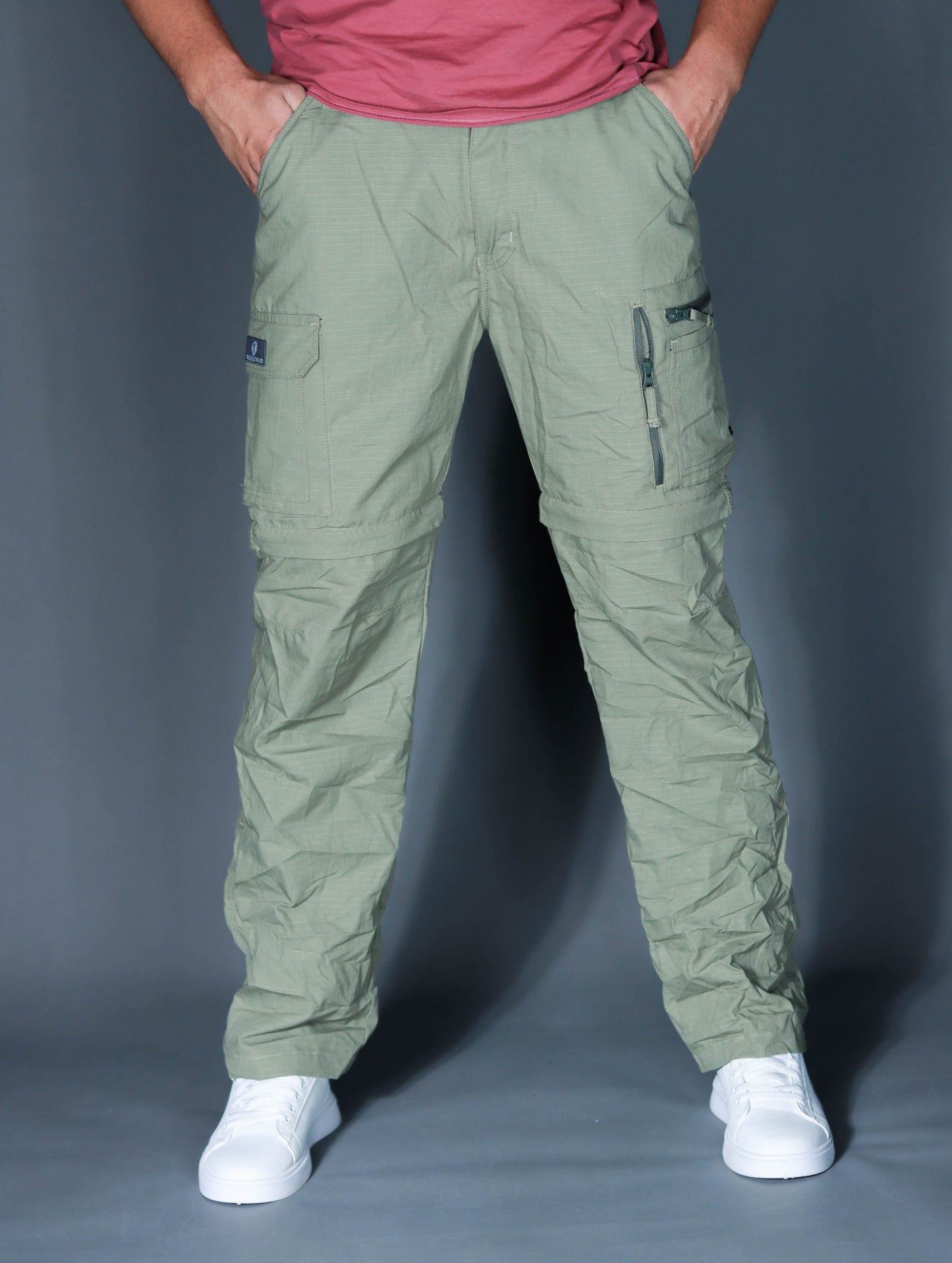 Walkoutwear Style -23 Convertible Cargo For Men (Pista-Green)