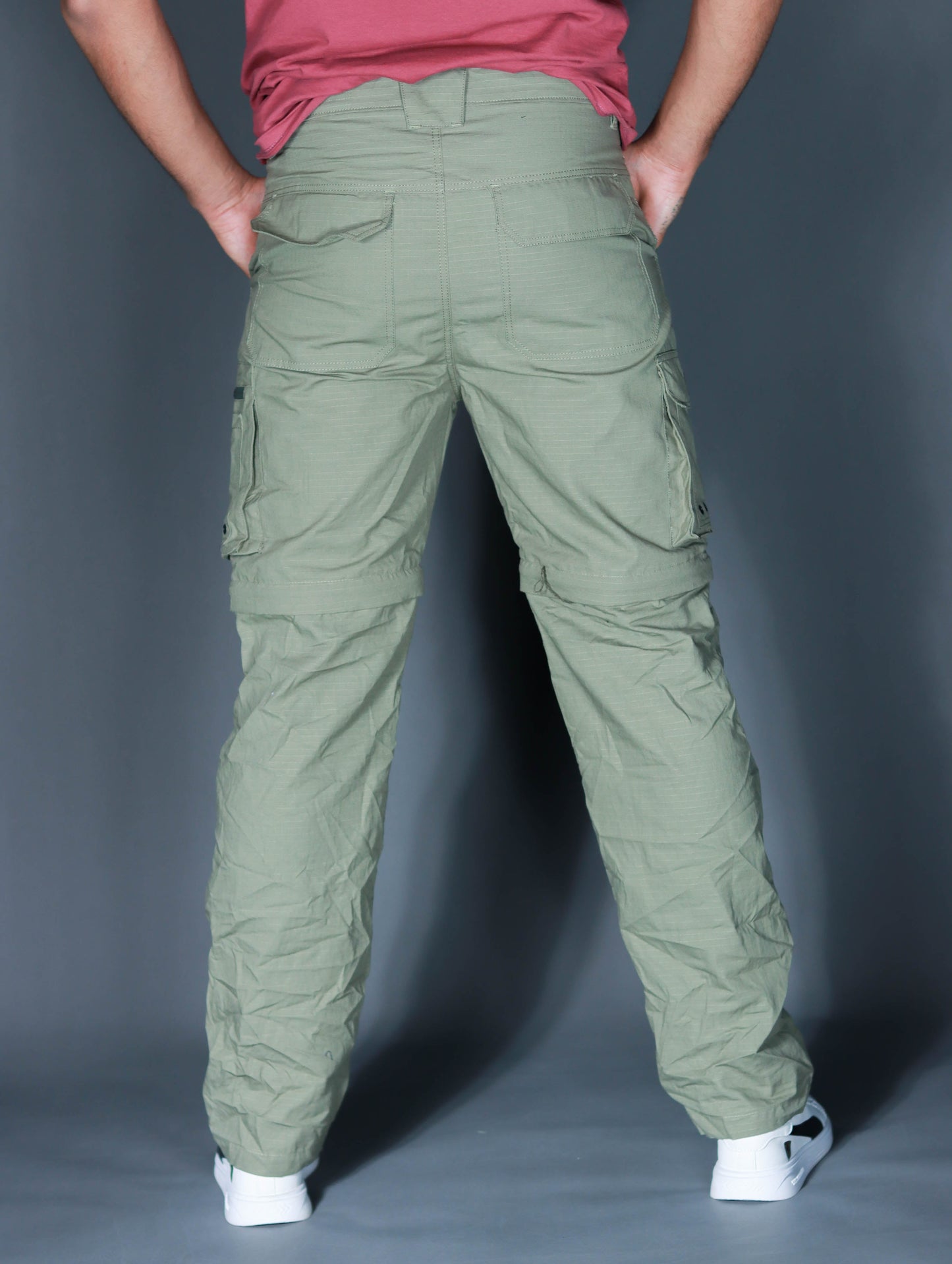 Walkoutwear Style -23 Convertible Cargo For Men (Pista-Green)