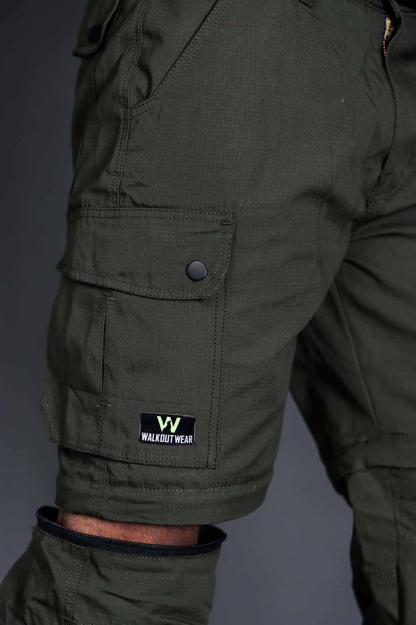 Walkoutwear Style-11 Convertible Cargo For Men (Green)