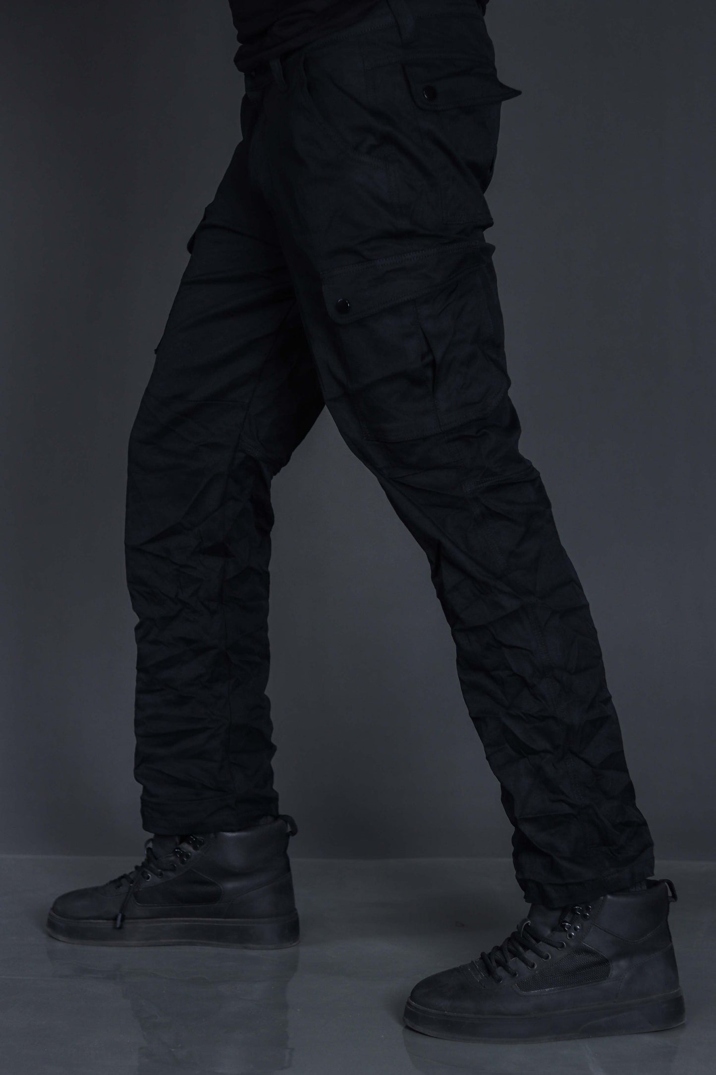 Walkoutwear Style-11 Stretchable Cargo For Men (Black)