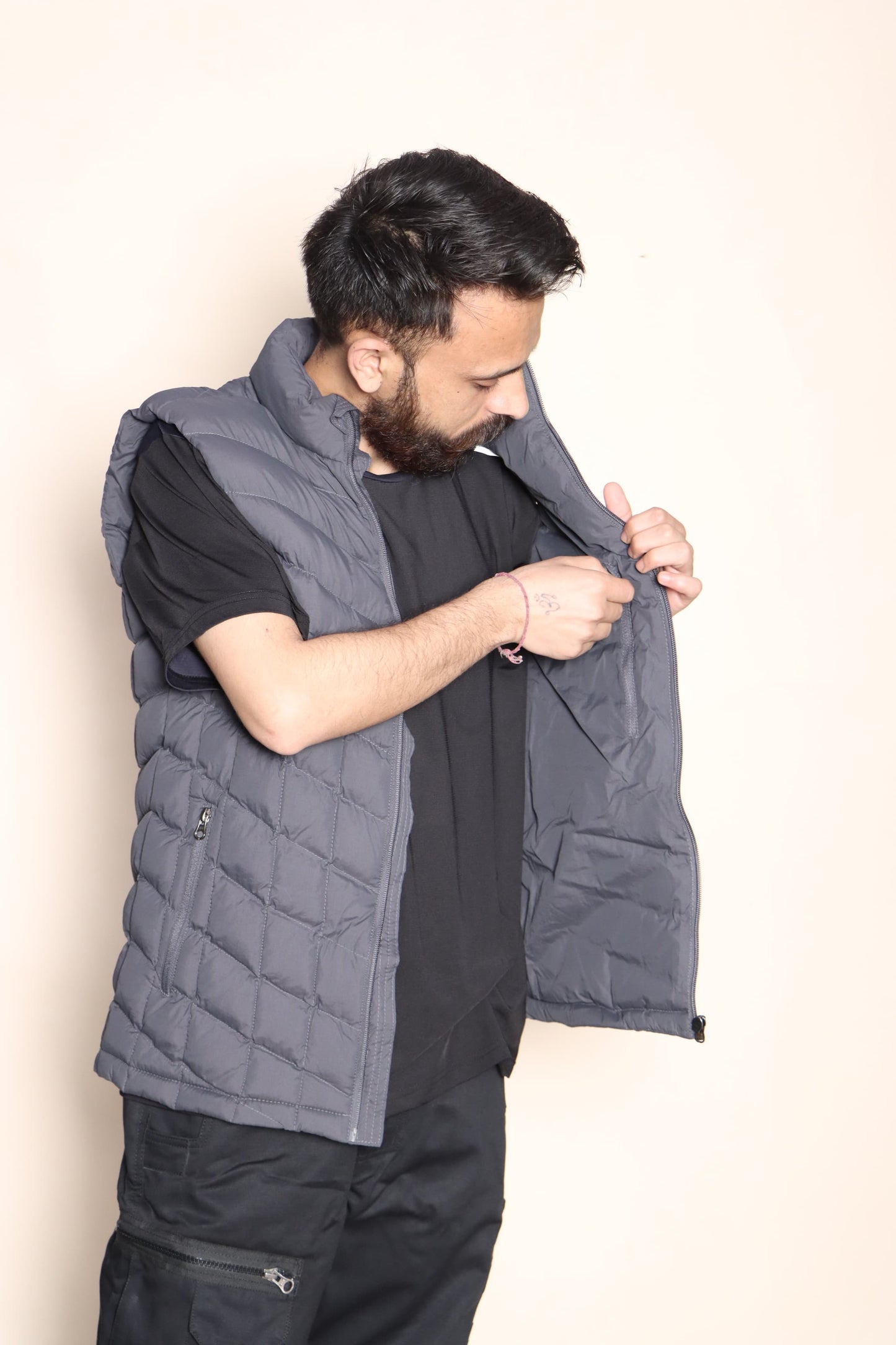 PUFFER JACKET IN HALF (GRAY) 050